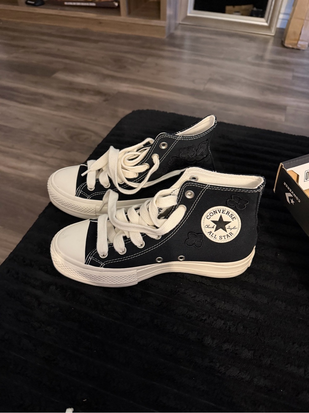Converse Kids Black and White High-Top All Star Sneakers